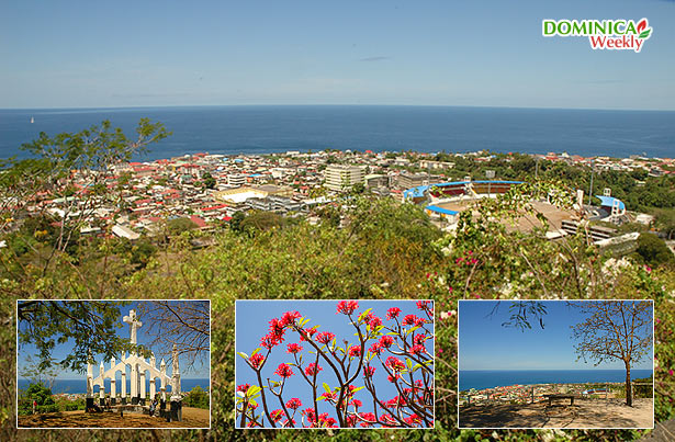 Amazing view of the capital city of Roseau in Dominica