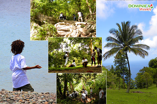 Photo of hikers in Dominica